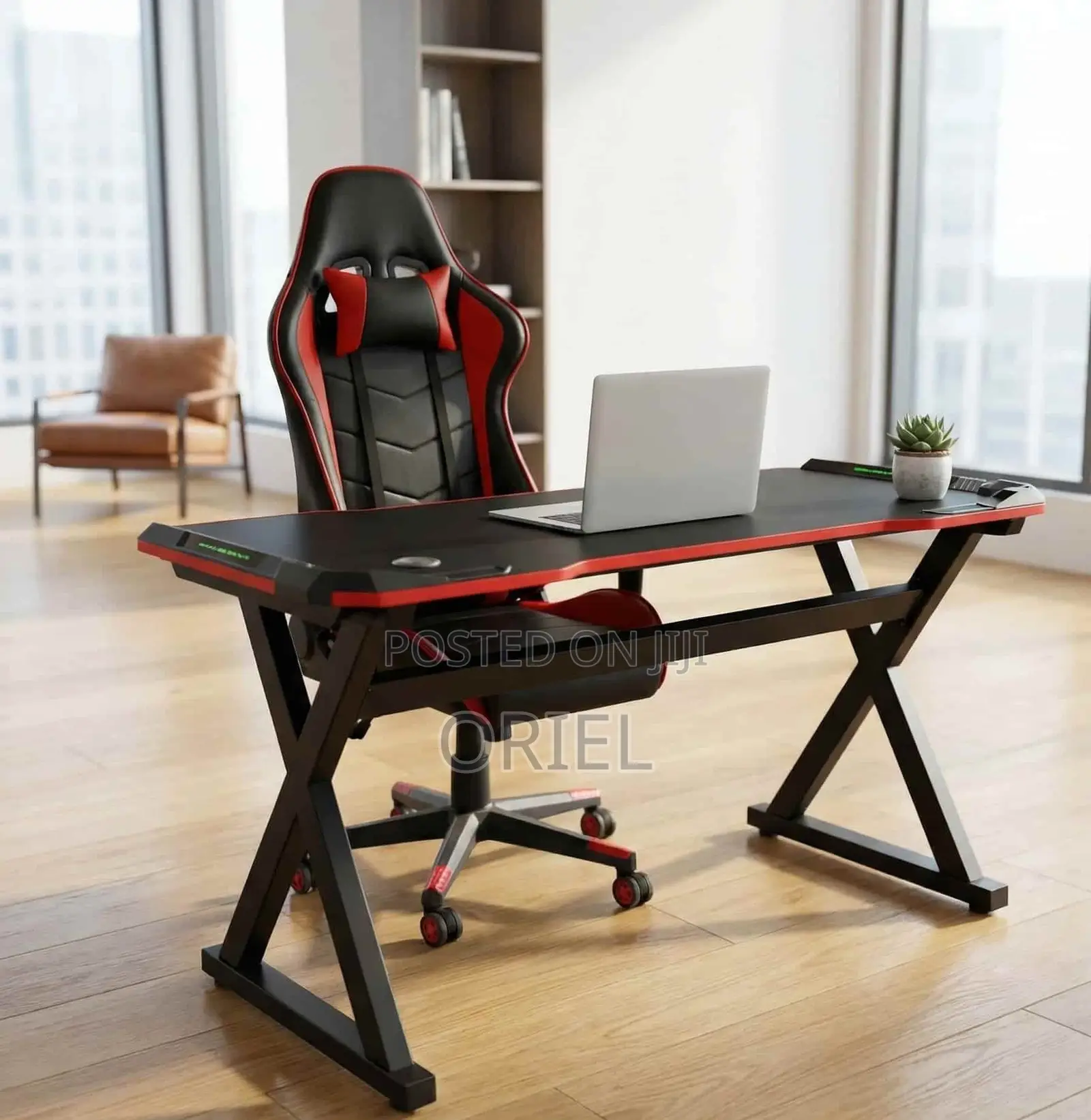 Modern GamingDesk With LEDLights – Stylish Ergonomic GamingWorkstation