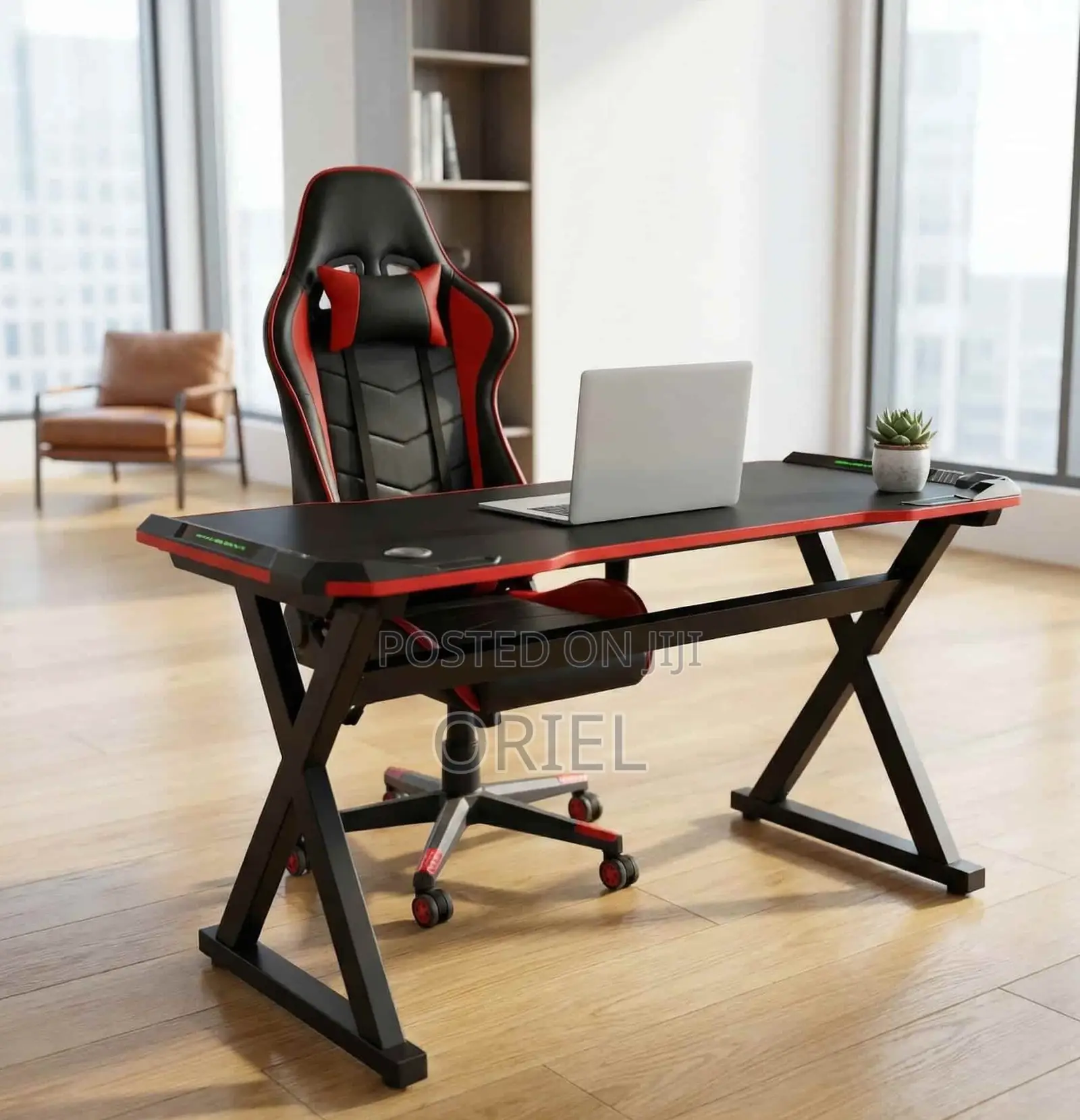 Modern GamingDesk With LEDLights – Stylish Ergonomic GamingWorkstation