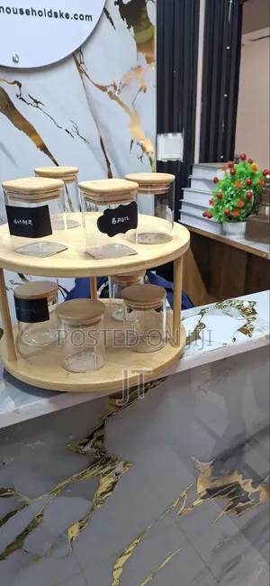 Bamboo Rotating Spice Rac
