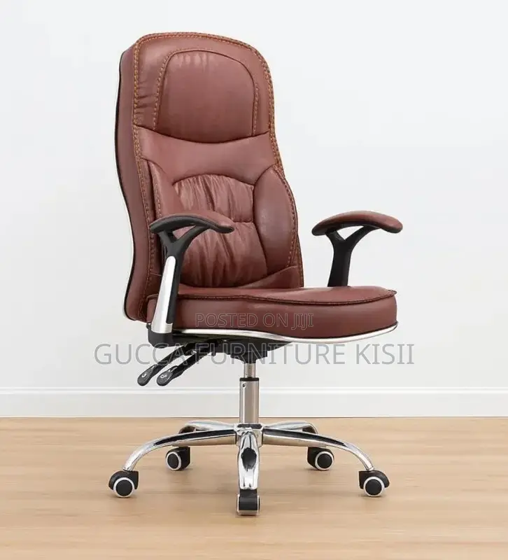 Generic Leather Brown Clerical Chair
