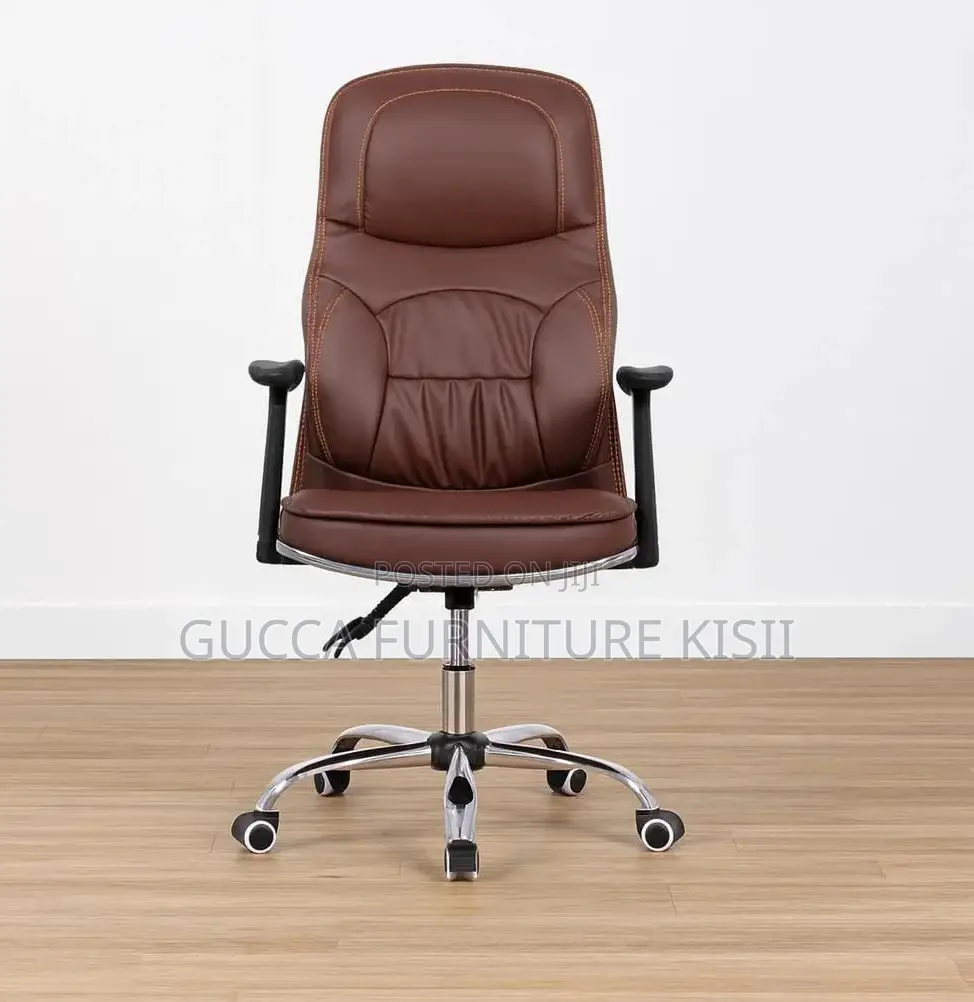 Generic Leather Brown Clerical Chair