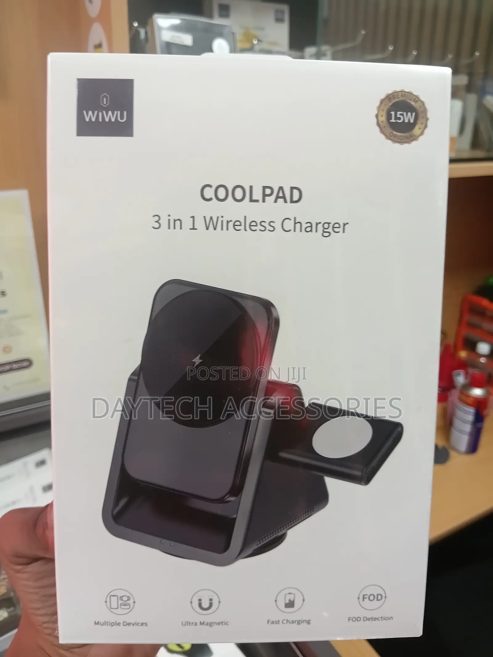 WiWU Coolpad 15W 3 in 1 Wireless Charging Station