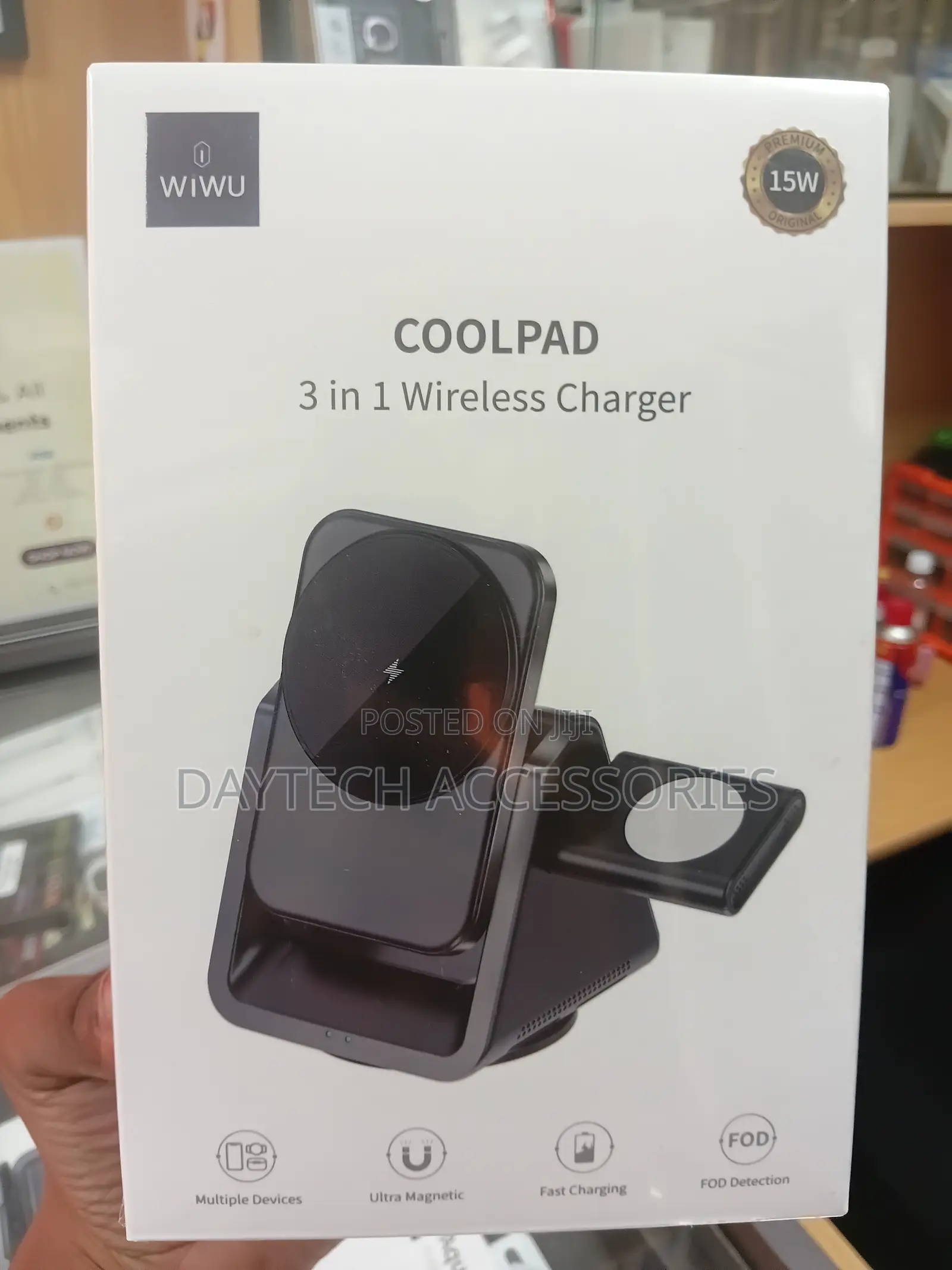 WiWU Coolpad 15W 3 in 1 Wireless Charging Station