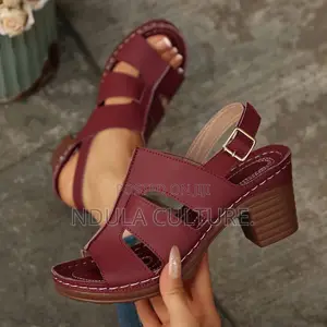 Open-Toe Block Heel Sandals