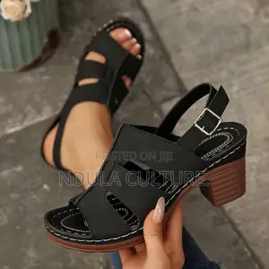 Open-Toe Block Heel Sandals