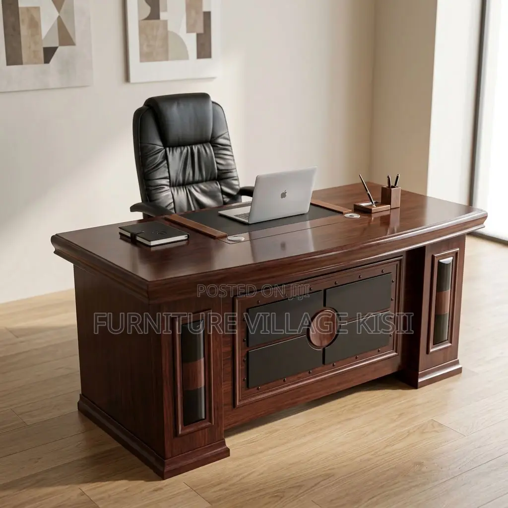 1.8m Mahogany Office Desk