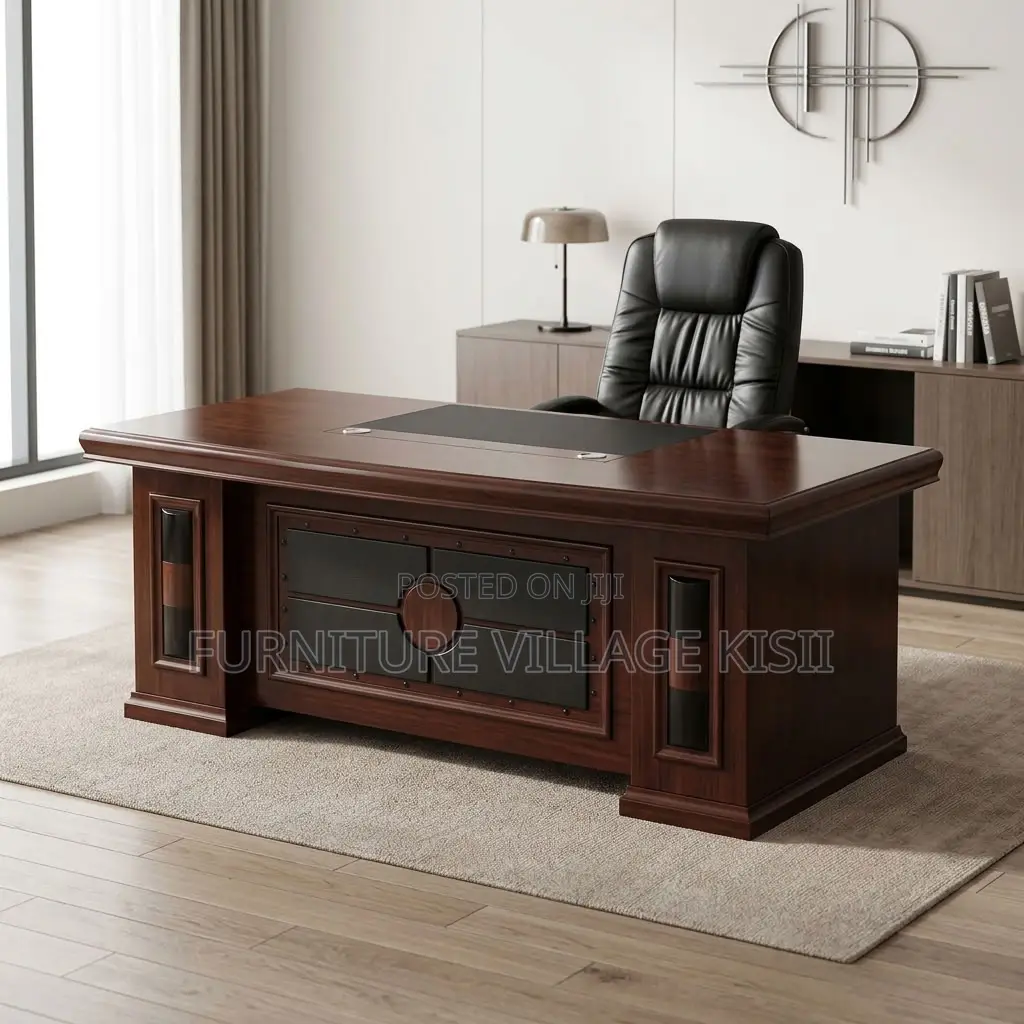 1.8m Mahogany Office Desk