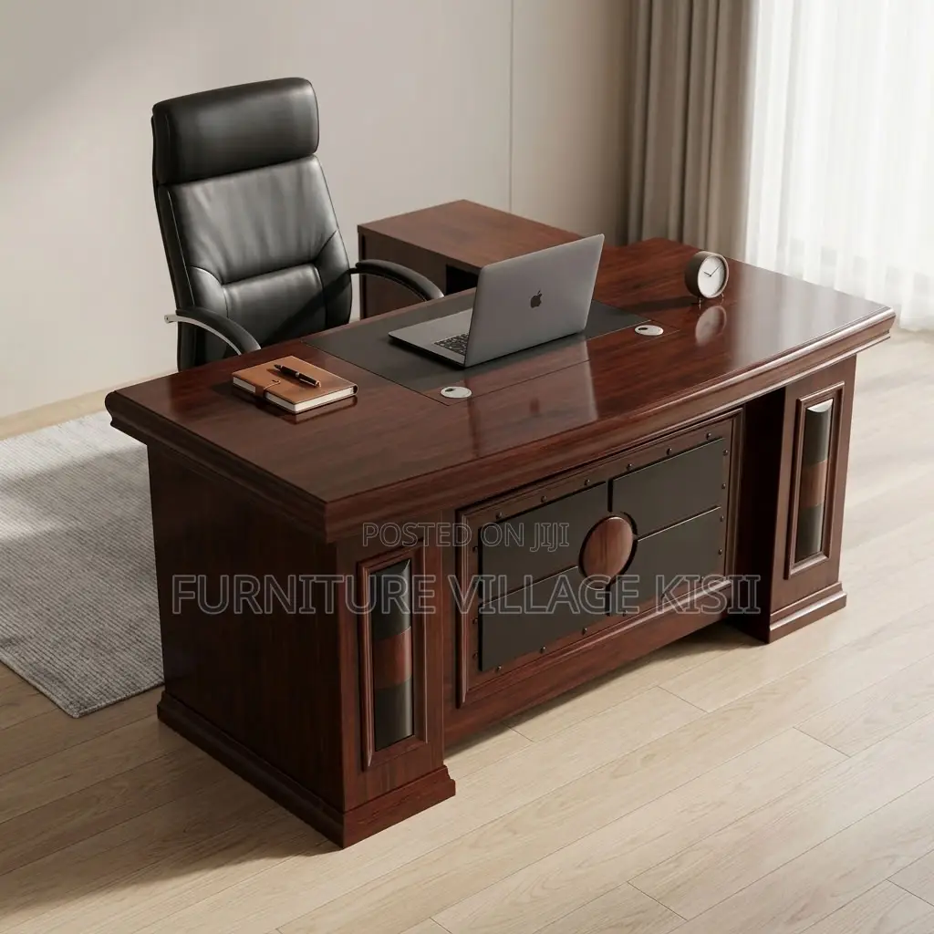 1.8m Mahogany Office Desk