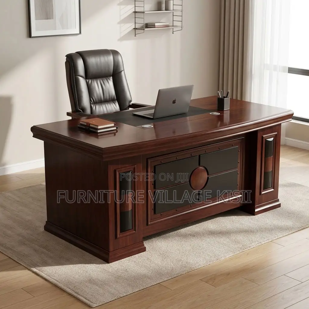 1.8m Mahogany Office Desk