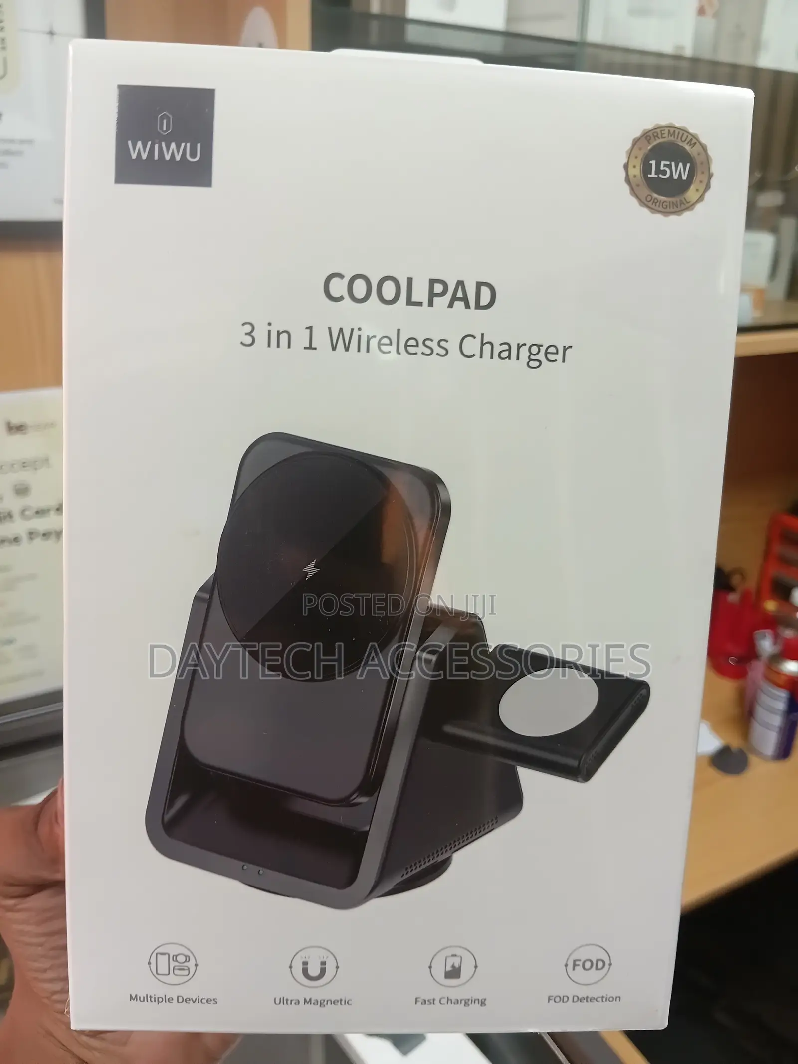 WIWU Wi-018 Coolpad 3in1 15W Wireless Charger