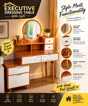Modern and Elegant - Executive Dressing Table With Lighting
