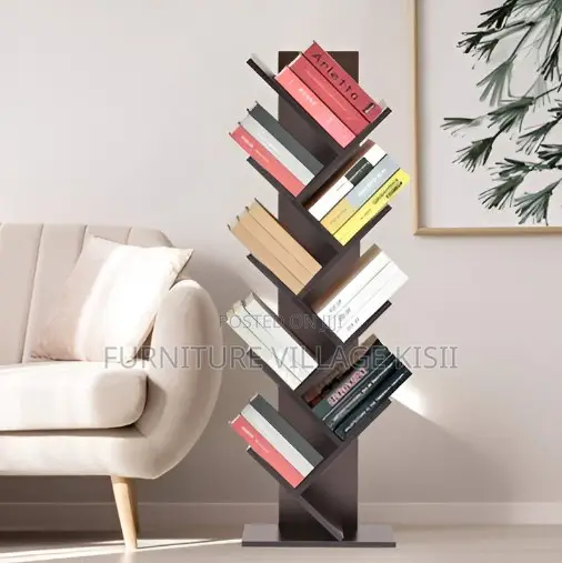 9-Tier Wooden Office Bookshelf