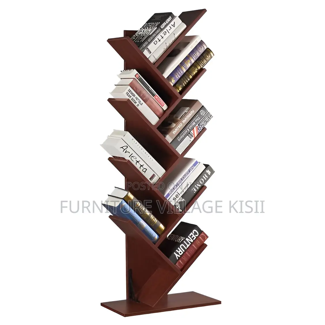 9-Tier Wooden Office Bookshelf