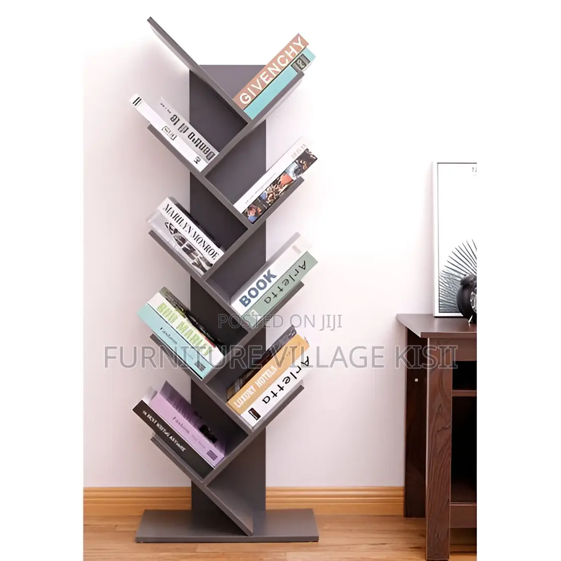 9-Tier Wooden Office Bookshelf