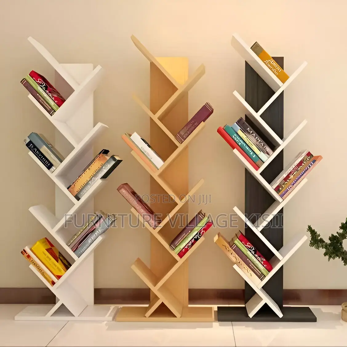 9-Tier Wooden Office Bookshelf