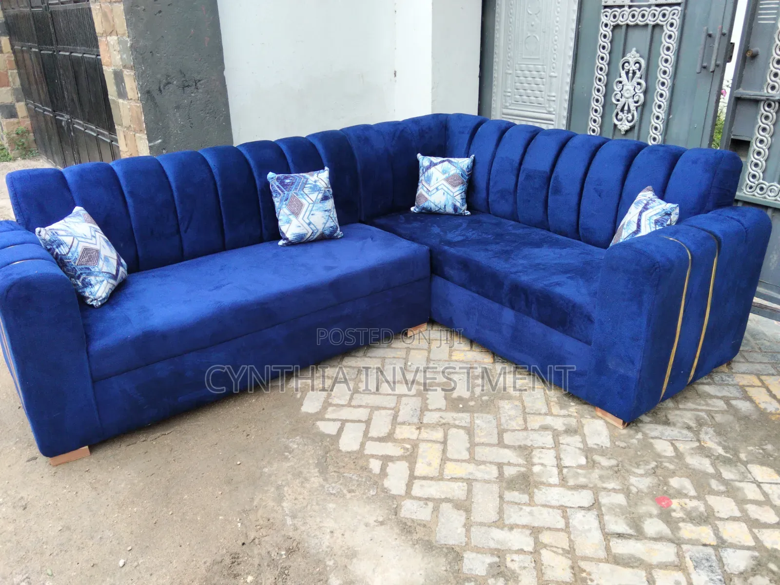 L Shape Sofa (Blue)