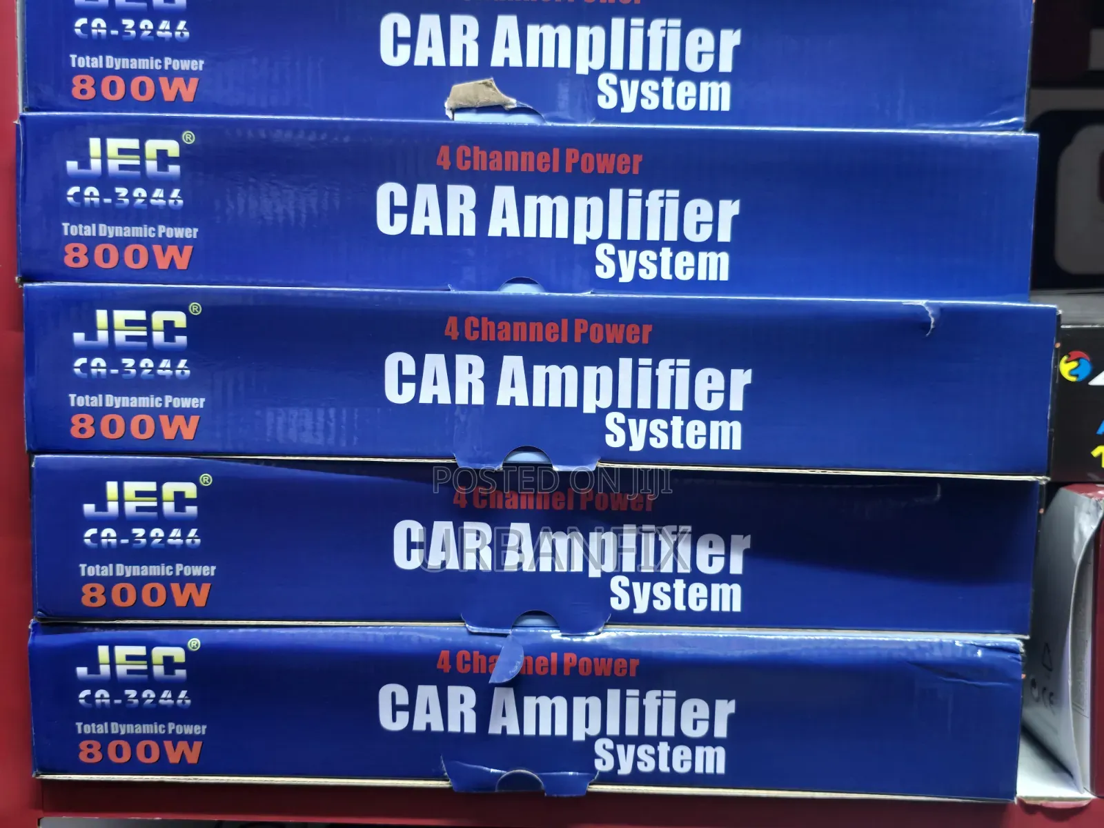 JEC 800watts Bridgeable 4 Channel Power Car Amplifier