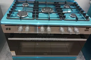 60*90 Haier 5 Burner Standing Gas Cooker - Electric Oven Wok Burner
