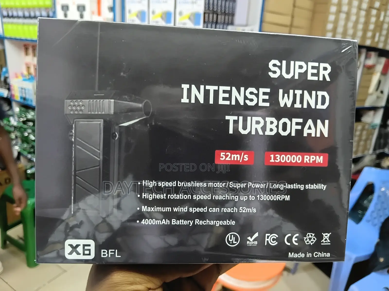 The X6 Super Intense Wind Turbofan Electric Air Duster.