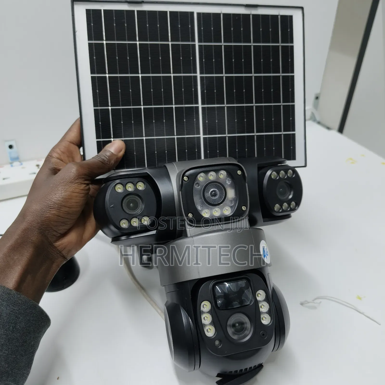 Triple Lens 4G Solar Powered CCTV With Night Vision