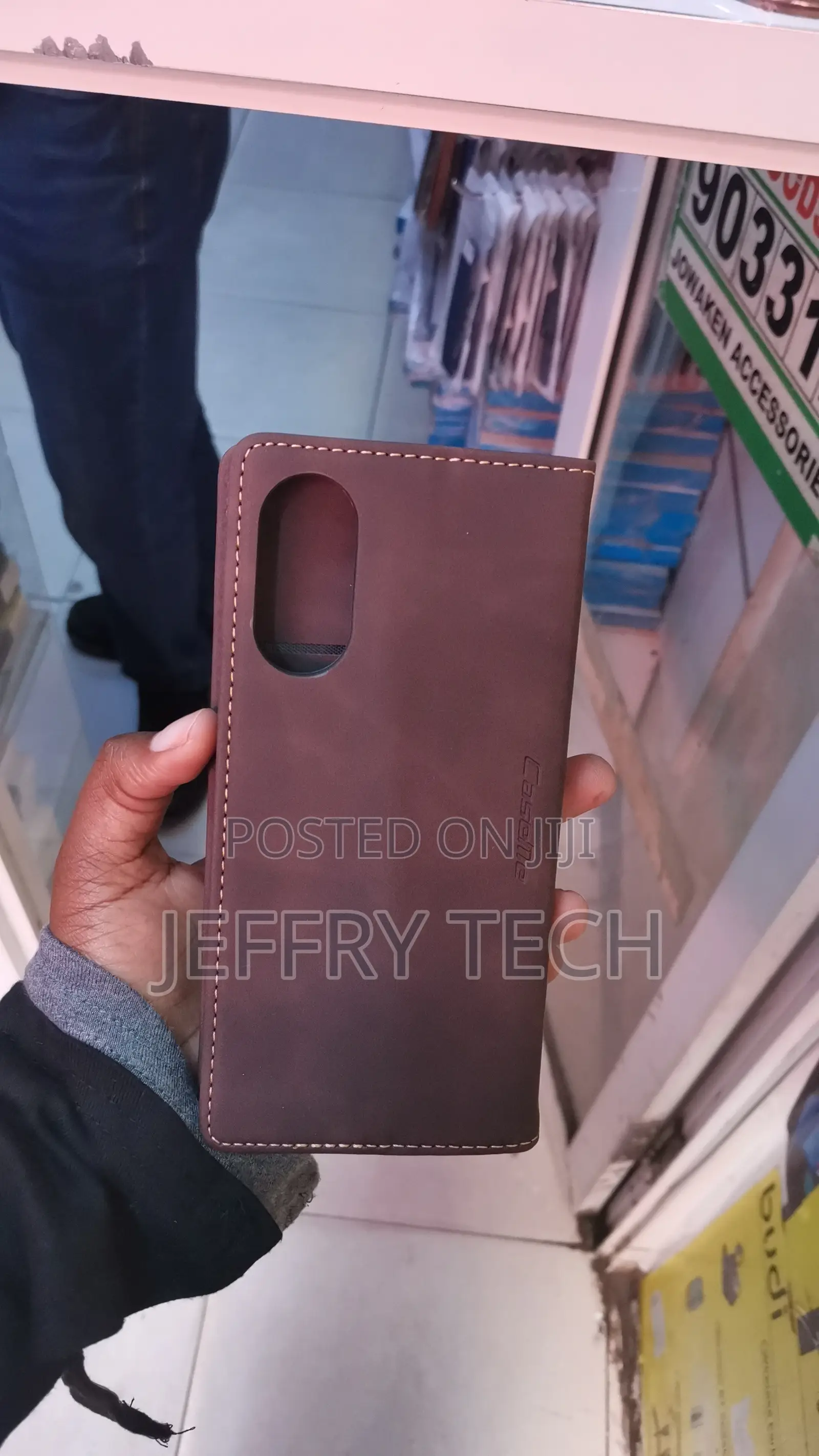 CaseMe Brown Leather Wallet Phone Case Tecno Spark