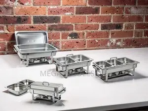 Polished Steel Finish 11L Stainless Steel Triple Chafing Dish