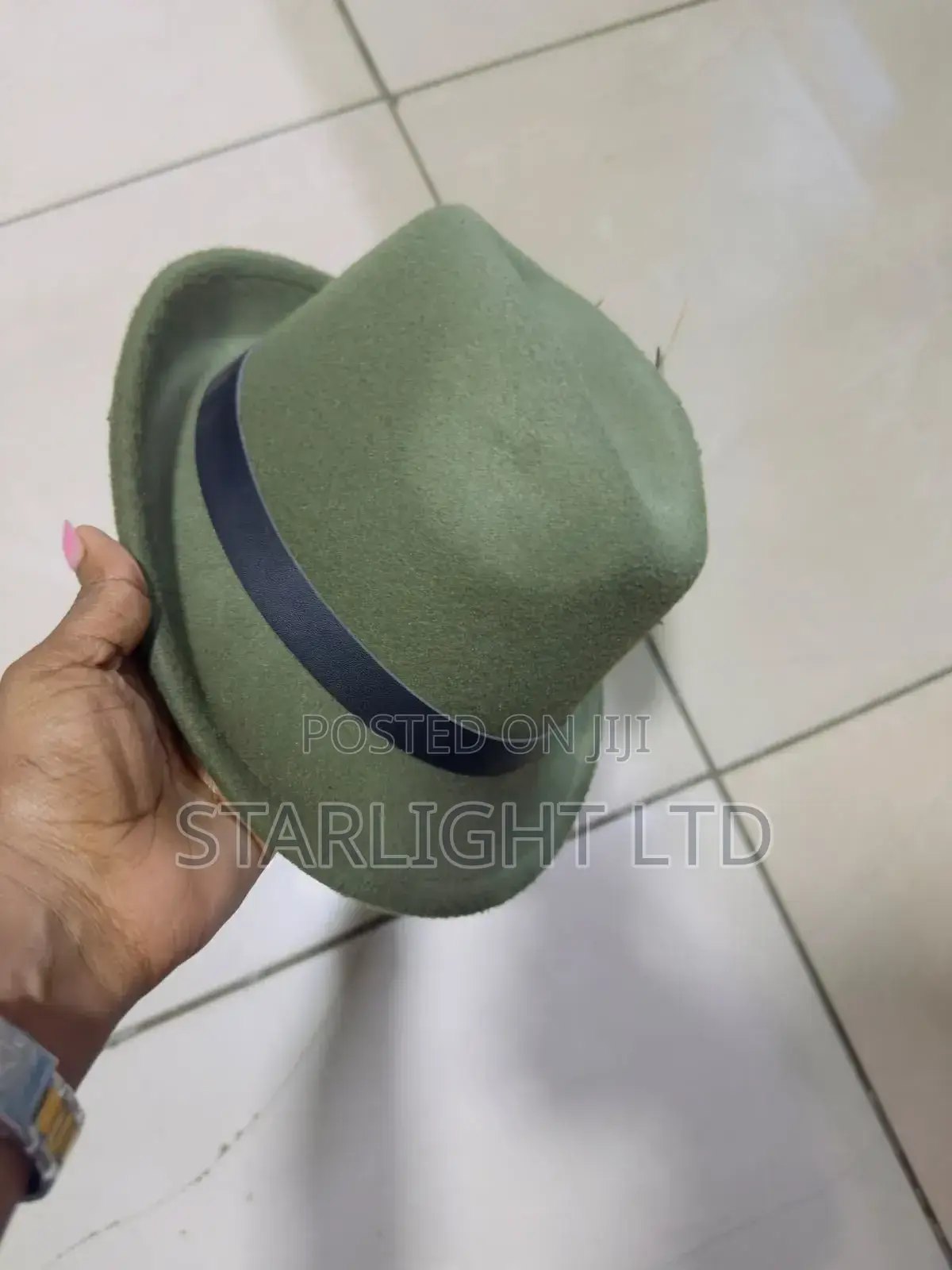 Sall Brim Jungle Green Fedora Hat