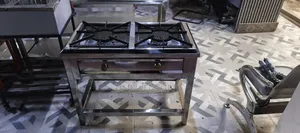 Commercial Kitchen Stainless Steel Double Burners Gas Cooker