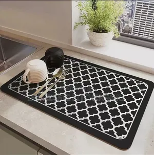 Diatom Super Absorbent Nonslip Dish Drain Mat /Dish Drying Mat
