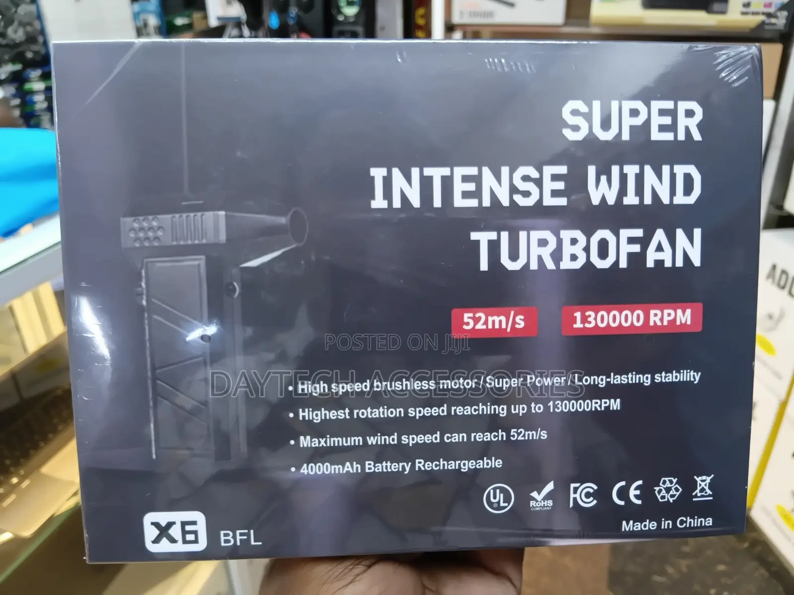 X6 Super Wind Turbofan High-Speed Electric Air Blower and Jet Duster.