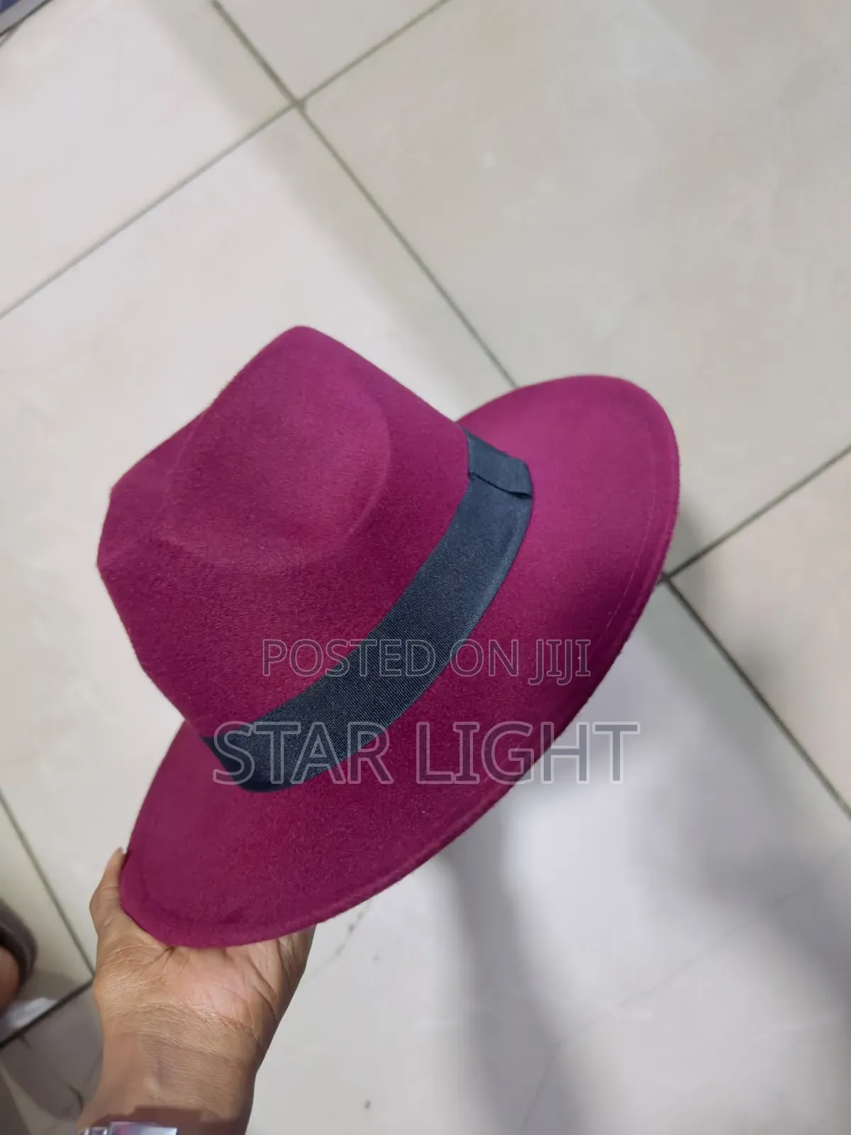 Classic Fashionable Maroon Fedora Hat
