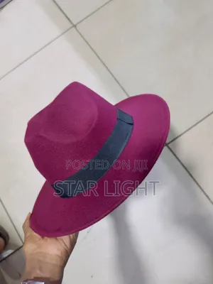 Classic Fashionable Maroon Fedora Hat