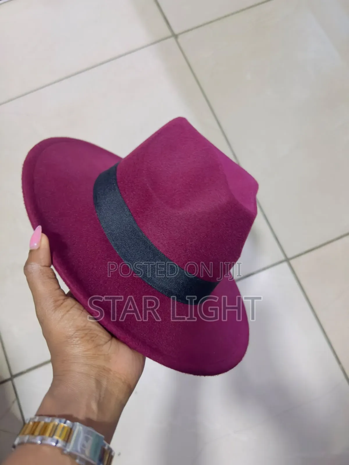 Classic Fashionable Maroon Fedora Hat