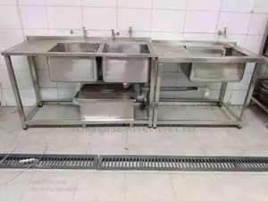 Stainless Steel Commercial Double Sink 2 Bowls Size 1500mm Long