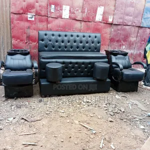 Black Set of Barber Seats