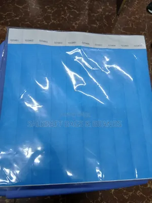 Vibrant Blue Tyvek Event Bands With Sequential Numbering