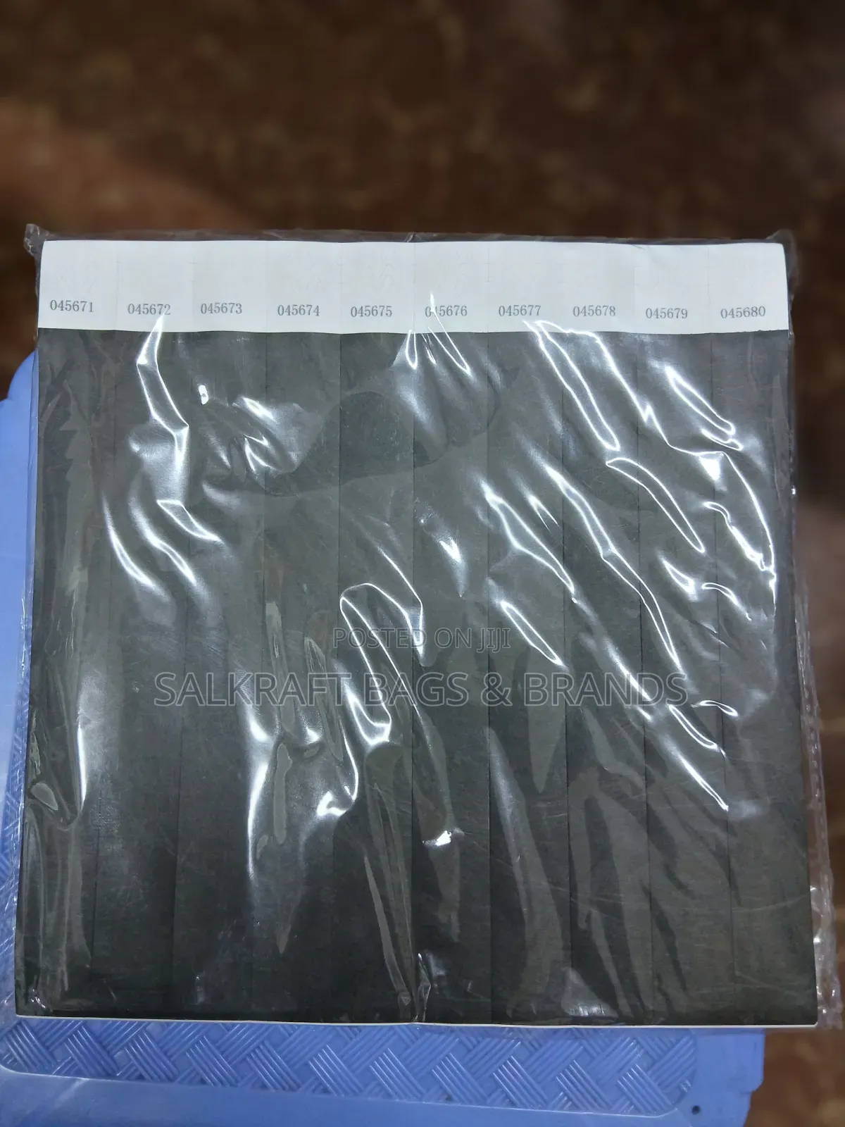 Sleek Black Tyvek Event Bands With Sequential Numbering
