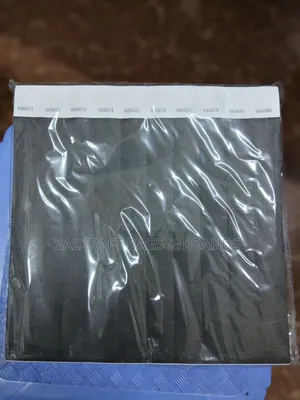 Sleek Black Tyvek Event Bands With Sequential Numbering