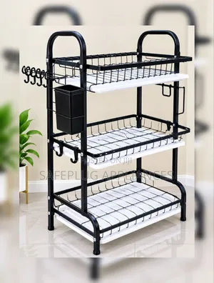 3-Tier Dish Rack – Spacious Kitchen Plate Utensil Organizer