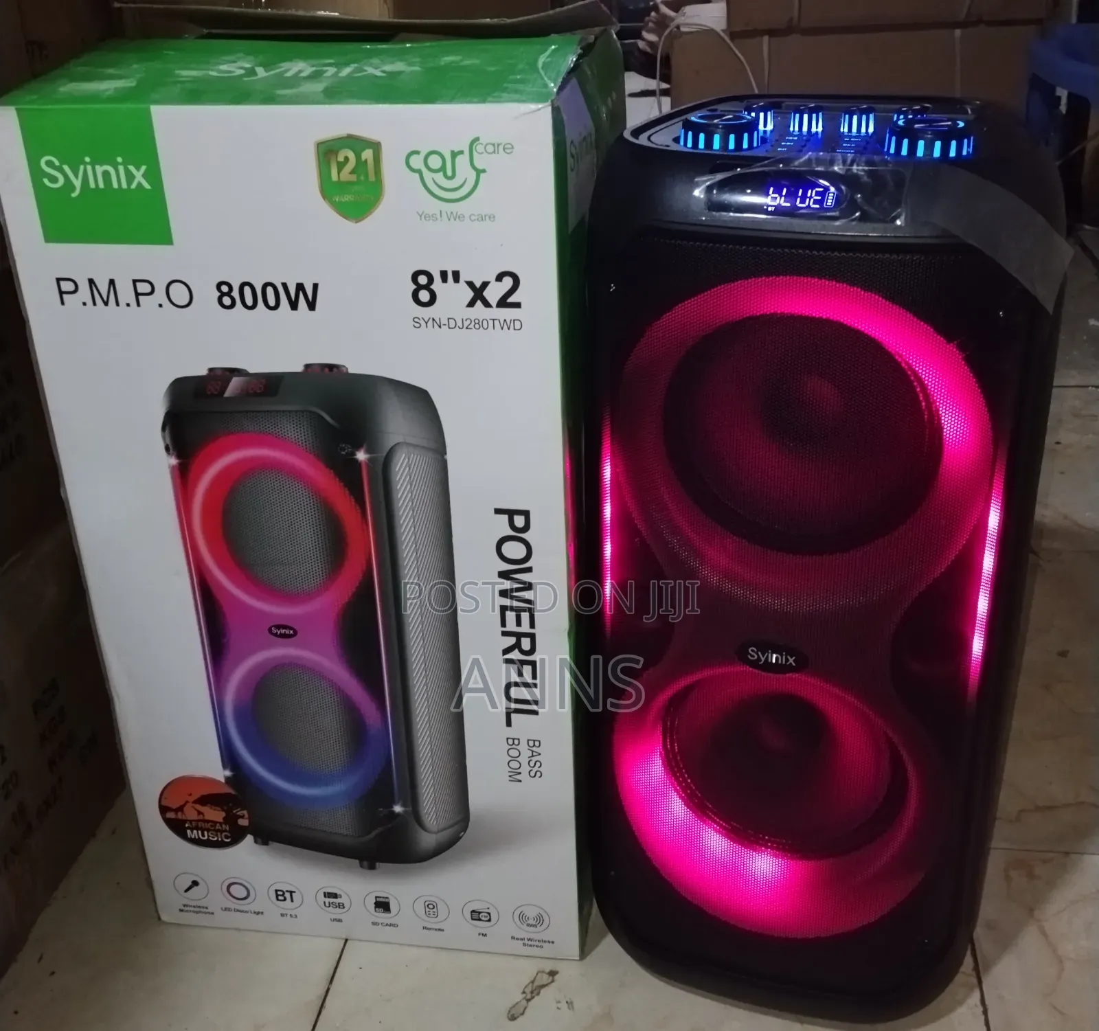 Powerful Syinix DJ Speaker With LED Disco Light