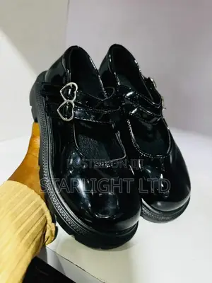 Girls Wetlook School Shoes Size 23-35