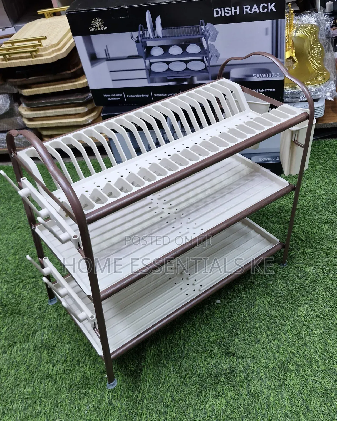 3-Tier Aluminum Dish Drying Rack Rust-Proof 3