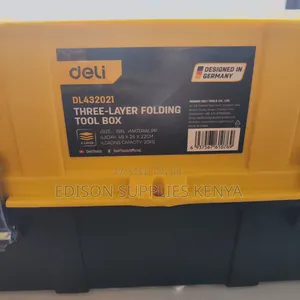 Tool Box 21" Inch Deli Folding 3 Layer Compartment Storage Box Toolbox