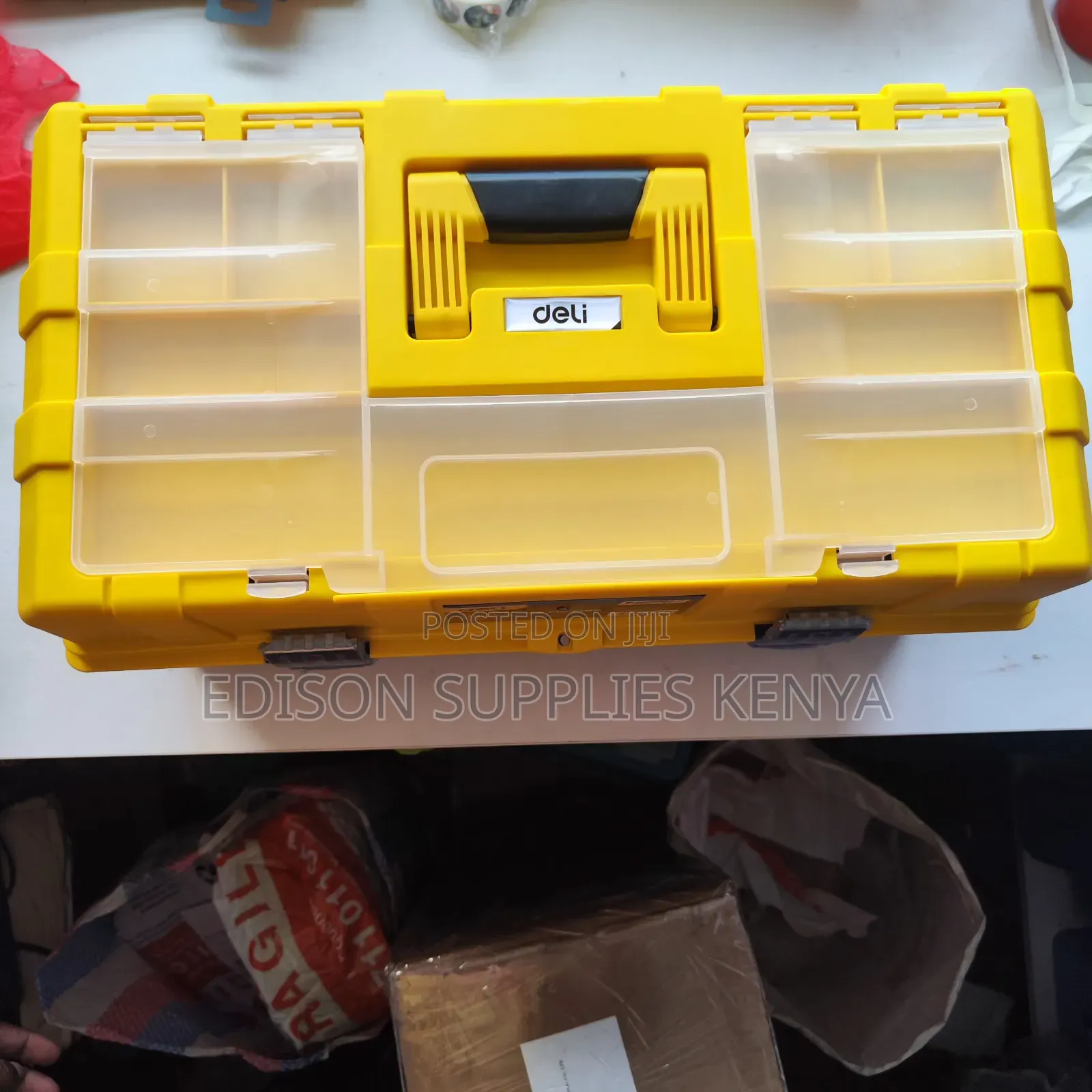 Tool Box 21" Inch Deli Folding 3 Layer Compartment Storage Box Toolbox