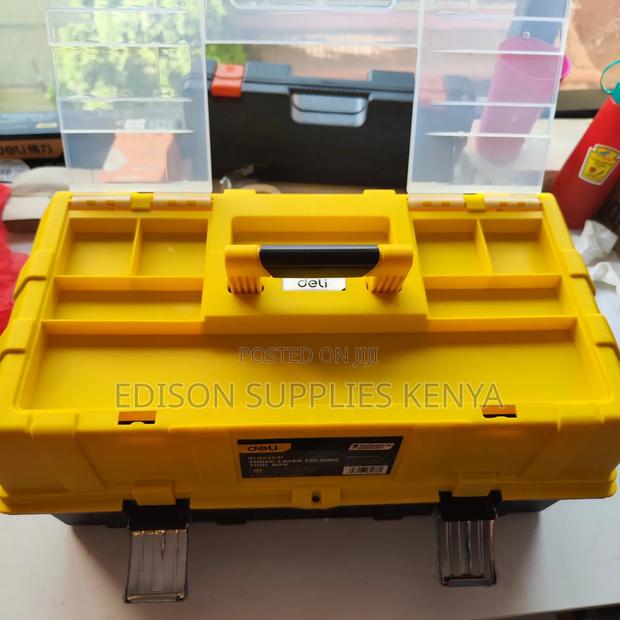 Tool Box 21" Inch Deli Folding 3 Layer Compartment Storage Box Toolbox - thumbnail 9