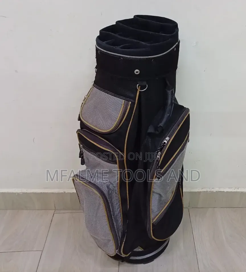 Ex-Uk Black Grey Empty Golf Bag