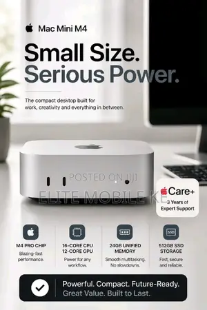 New Desktop Computer Apple Mac Mini M4 Pro 24GB Apple M4 Pro SSD 512GB