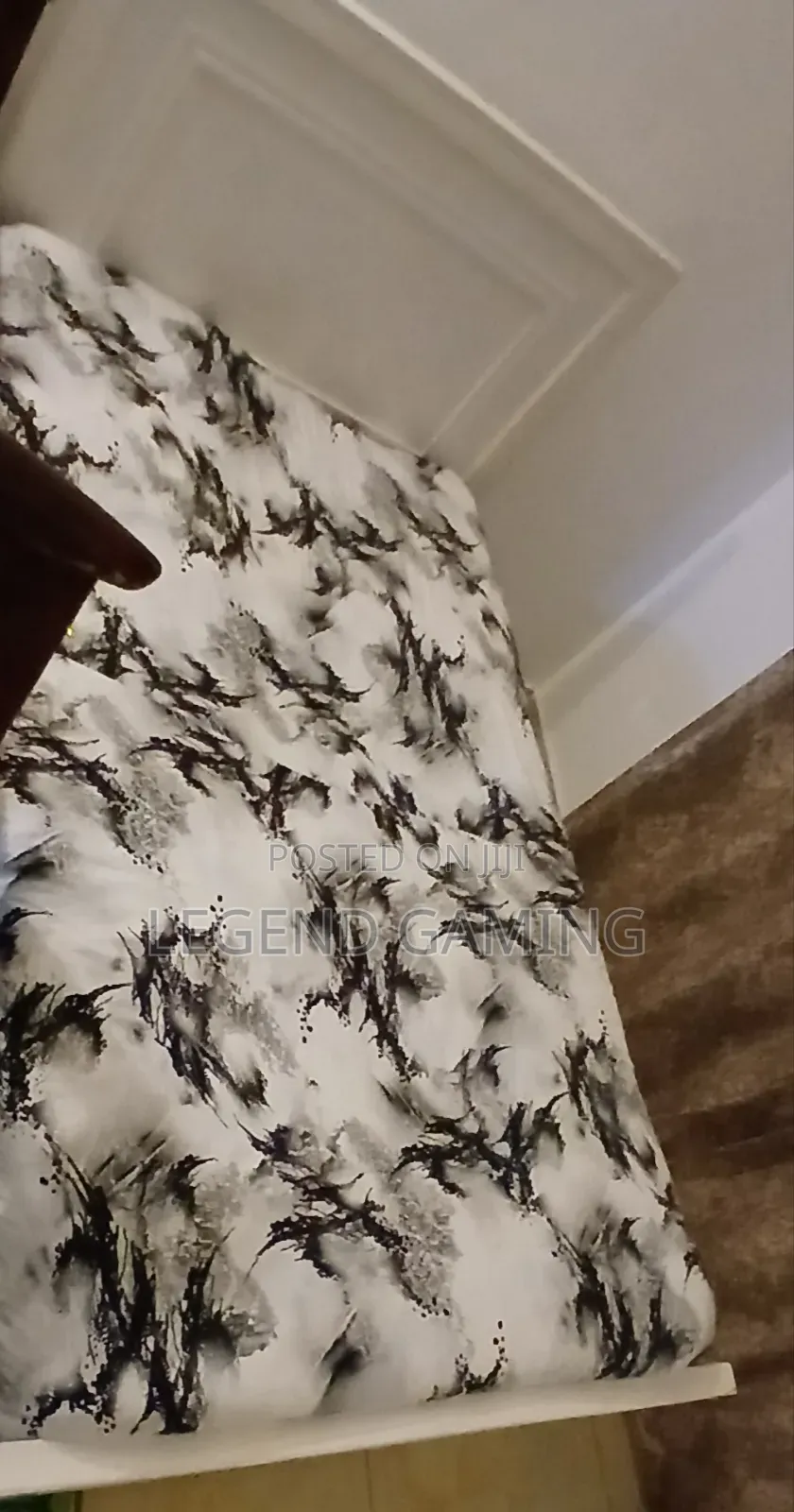 White Bed With Mattress