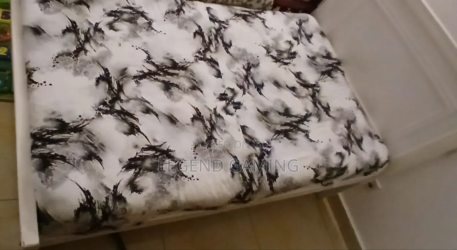 White Bed With Mattress