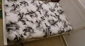 White Bed With Mattress